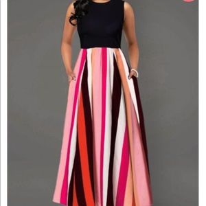 Striped maxi dress perfect for any occasion.. NWOT